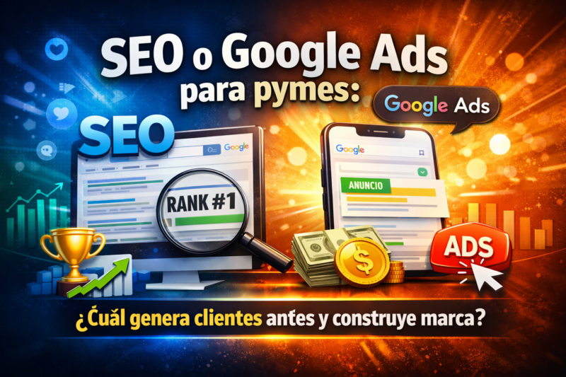 SEO o Google Ads para pymes: cuál genera clientes antes y construye marca