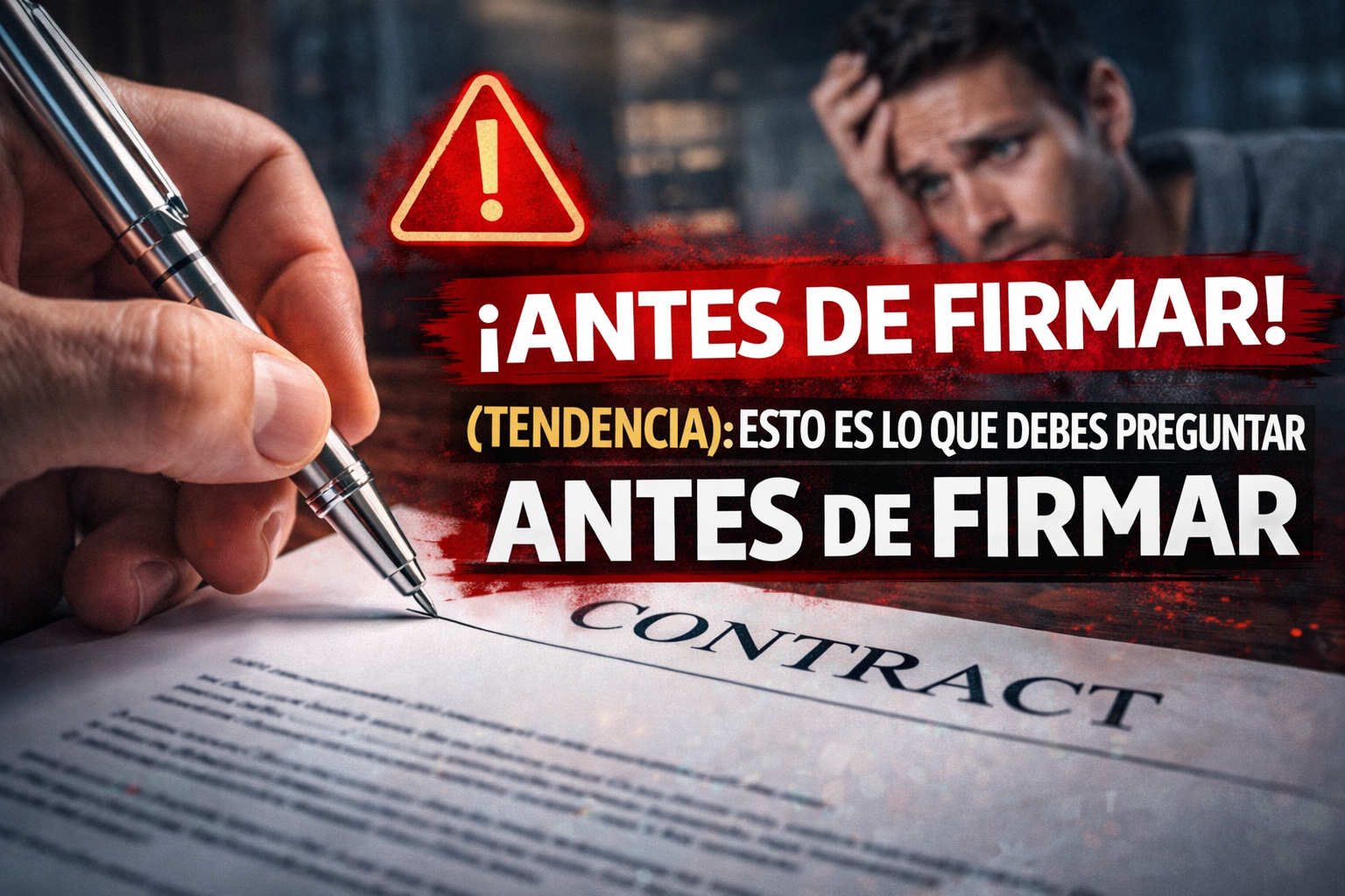 {TENDENCIA}: esto es lo que debes preguntar antes de firmar