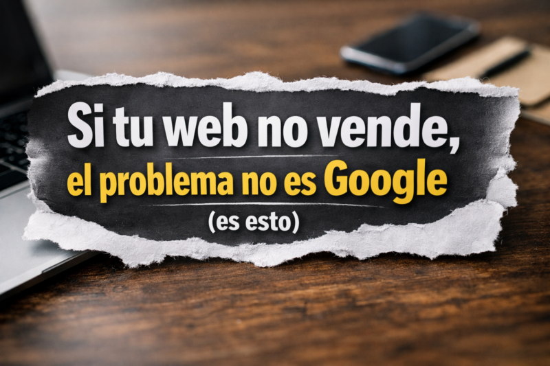 Si tu web no vende, el problema no es Google (es esto)