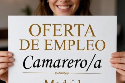 Oferta de empleo: Camarero/a en Madrid – Grupo Paraguas
