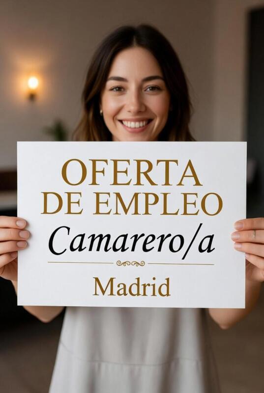 ¡Si estás buscando trabajo como camarero/a en Madrid y te apasiona el mundo de la alta restauración y el fine dining, deja tus datos eh email¡