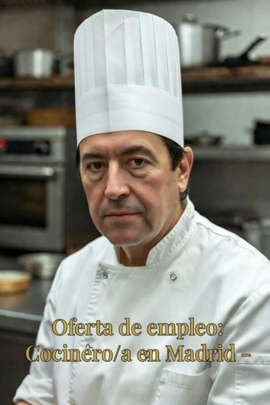 Oferta de empleo: Cocinero/a en Madrid –